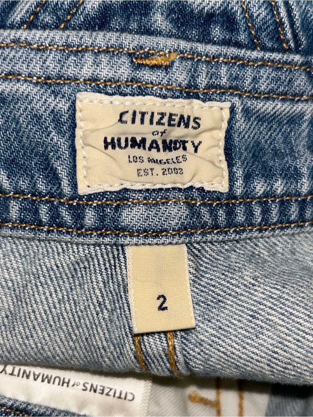 Anthropologie citizens of humanity jamie cropped Light Blue Denim Overalls NWT - Picture 4 of 12